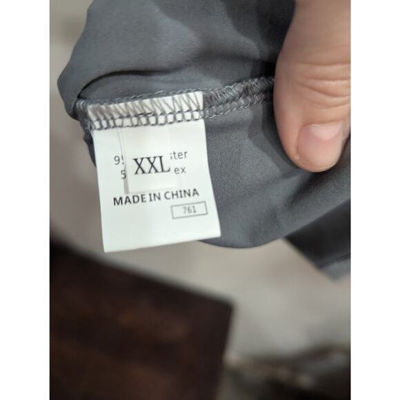 Granny square crochet multi color sleeved grey blouse size XXL - Picture 4 of 6